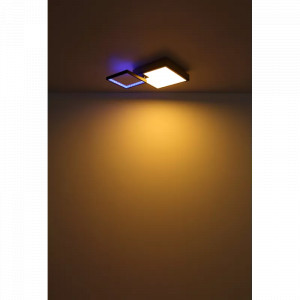 Plafoniera LED Jacky 41392-21, cu telecomanda, RGB, 21W, 1000lm, lumina calda+neutra+rece, IP20, neagra, Globo Lighting [17]- savelectro.ro