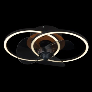 Plafoniera LED Karen, cu ventilator, 24W, 490 lm, lumina calda/neutra/rece, IP20, negru mat, Globo Lighting [10]- savelectro.ro