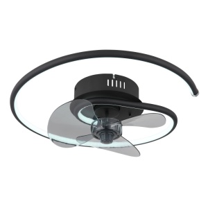 Plafoniere LED, Plafoniera LED Koren, cu ventilator, 30W, 1660 lm, lumina calda/neutra/rece, IP20, negru mat, Globo Lighting - savelectro.ro