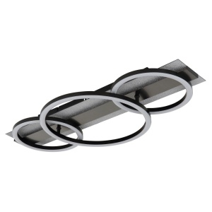 Plafoniera LED Norberto, 40W, 1150 lm, lumina neutra (4000 K), IP20, neagra mat, Globo Lighting