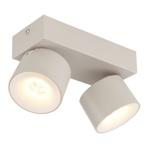 Plafoniere LED, Plafoniera LED Rae 2x6W, 960 lm, lumina calda (3000 K), IP20, nisipie, Globo Lighting - savelectro.ro