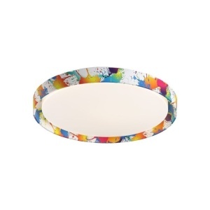 Plafoniere LED, Plafoniera LED Rainbow, 54W, 3550 lm, lumina calda/neutra/rece, telecomanda, dimabila, IP20, alba+multicolora, Klausen - savelectro.ro