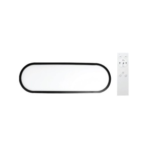 Plafoniere LED, Plafoniera LED Smart Cira, 24W, 2800 lm, lumina calda/neutra/rece, telecomanda, dimabila, IP20, neagra, Klausen - savelectro.ro
