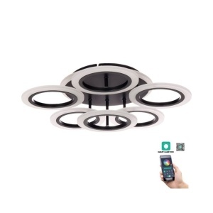 Plafoniere, Plafoniera LED Smart Primus, 73W, lumina calda/neutra/rece, neagra, Klausen - savelectro.ro