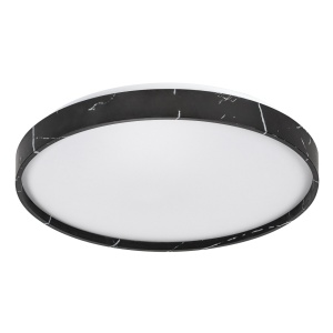Plafoniera LED Teresia, 24W, 1850 lm, lumina calda/neutra/rece, telecomanda, dimabila, IP20, textura marmura neagra, Rabalux