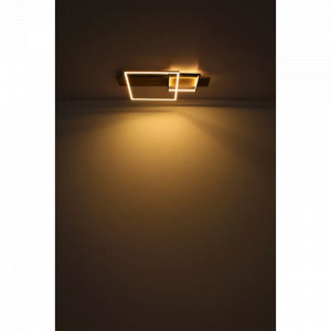 Plafoniera LED Vanni 67289D1, 24W, 1100lm, lumina calda, IP20, neagra+maro, Globo Lighting [5]- savelectro.ro
