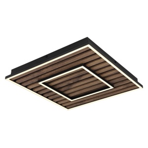Plafoniere LED, Plafoniera LED Woody 36W, 1750 lm, lumina calda (3000K), 45 cm, IP20, imitatie lemn, Globo Lighting - savelectro.ro
