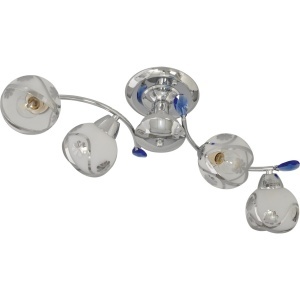 Plafoniere, Plafoniera Macau 4xE14, crom + alba, IP20, Klausen - savelectro.ro