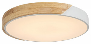 Plafoniera Maple LED, metal, lemn, alb mat, 1760 lm, lumina calda (3000K), 3527, Rabalux [2]- savelectro.ro