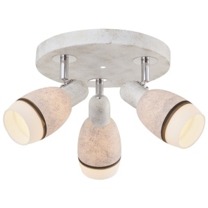 Plafoniere, Plafoniera Marmo 3xE14, alba + neagra + aurie + crom, IP20, Klausen - savelectro.ro
