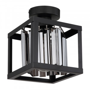 Plafoniera Mathilde 15697D, 1xE27, fumurie+neagra, IP20, Globo Lighting [4]- savelectro.ro