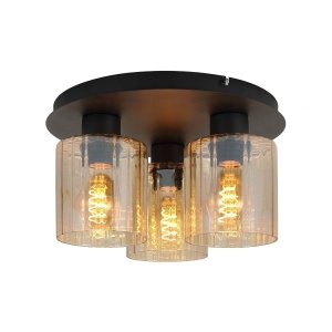 Corpuri de iluminat, Plafoniera Mild PL3, 3xE27, neagra, Klausen - savelectro.ro