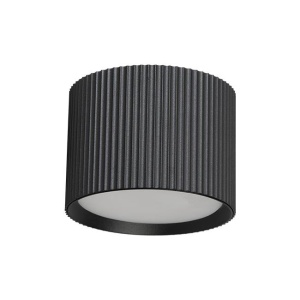 Plafoniere, Plafoniera rotunda Gisele, GX53, neagra, textura striata, Masterled - savelectro.ro