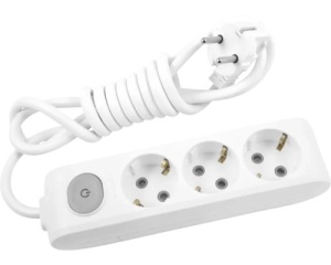 Prelungitoare Electrice, Prelungitor 3 prize 3 metri + intrerupator X-tendia Panasonic Alb - savelectro.ro