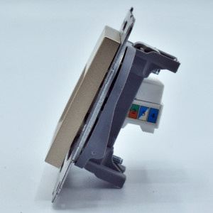 Priza internet RJ45, cat 6, bronz, IP20, Panasonic Arkedia Slim / Karre Plus