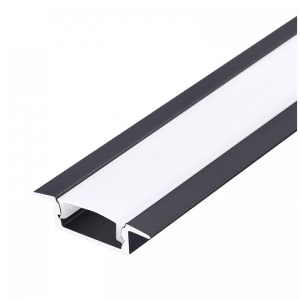 Banda LED, Profil Banda LED, Incastrat (ST) 15.5x6mm, Negru + Alb Mat, 2m, Kobi - savelectro.ro