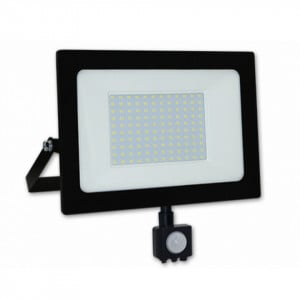 Proiector LED cu senzor 100W, 8000lm, IP65, lumina naturala 4000K, negru, Masterled [1]- savelectro.ro