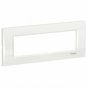 Prize si intrerupatoare, Rama 7 module curbata, alba, Schneider Easy Styl - savelectro.ro