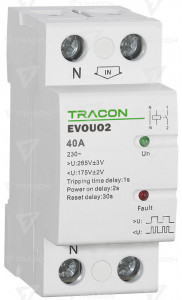 Accesorii Sigurante, Releu automat de recuplare la creşterea/scăderea tensiunii, EVOUO2 Tracon - savelectro.ro