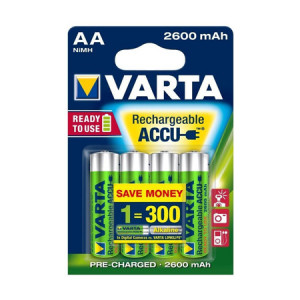 Baterii si Acumulatori, Set 4 acumulatori R6 AA Varta, capacitate 2600mAh - savelectro.ro