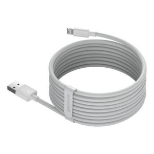 Set cablu de date Simple Wisdom USB la Lightning 2,4A, 2 bucăți/set, 1,5 m alb [3]- savelectro.ro