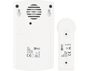 Sonerie fara fir Emos P5723, max. 100 m, 75 dB, alimentare pe baterii, alb-argintiu [4]- savelectro.ro