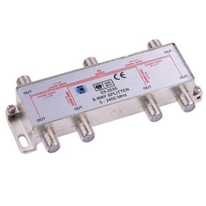 Cablu TV coaxial si accesorii, Spllitter TV 6 cai 5-2450 MHz - savelectro.ro