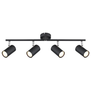 Spoturi, Spot aplicat Allvi, 4xGU10, IP20, negru mat+crom, Globo Lighting - savelectro.ro