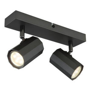 Spoturi, Spot aplicat James 2xGU10, orientabil, IP20, gri mat, Globo Lighting - savelectro.ro