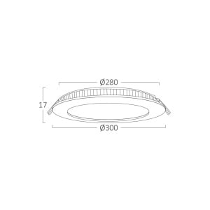 Spot LED 24W Incastrat, Rotund, Braytron, 1850lm, Lumina Calda (3000K), Alb [7]- savelectro.ro