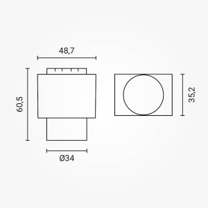 Spot LED 5496-OP, sina magnetica mini MM30, 5W, 425 lm, lumina neutra (4000 K), IP20, negru, Optonica [4]- savelectro.ro