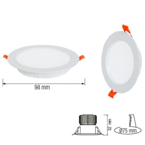 Spot LED 9W Incastrat, Rotund, Temperatura Culoare Ajustabila (2700-6400K), Horoz Electric, 780lm, Negru [3]- savelectro.ro