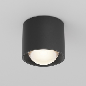 Spoturi LED, Spot LED aplicat Lens 15W, 970 lm, lumina calda (3000 K), IP44, negru, Maytoni - savelectro.ro