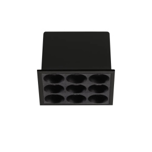 Spot LED incastrat patrat Lika Slim, 10W, 650lm, lumina calda (3000 K), IP20, negru, Ideal Lux
