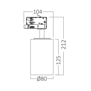 Spot LED pe sina 30W, lumina calda/neutra/rece, 3420lm, alb-negru, Braytron [8]- savelectro.ro