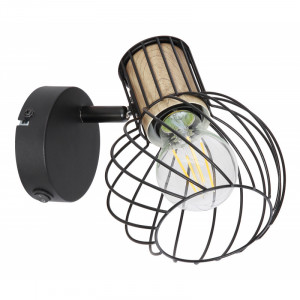 Spot Luise 54012-1, cu intrerupator, 1xE27, negru, IP20, Globo Lighting [3]- savelectro.ro