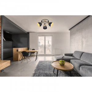 Spot Wiho 54018-3S, 3xE27, negru+natural, IP20, Globo Lighting [2]- savelectro.ro