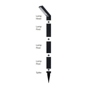 Stalp exterior solar LED Keops, 2W, 80 lm, lumina calda/neutra/rece, IP65, negru, Horoz Electric [2]- savelectro.ro