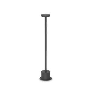 Stalpi iluminat exterior, Stalp LED exterior Toffee D080 H050, 8W, 540lm, lumina calda (3000 K), IP65, negru, Ideal Lux - savelectro.ro