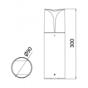 Stalp pentru exterior Milano, 1 bec, dulie E27, gri, Braytron [4]- savelectro.ro