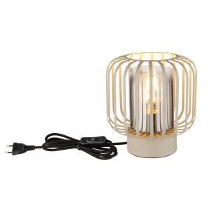 Veioza Alfred, 1xE27, IP20, nisipiu/fumuriu transparent, Globo Lighting [6]- savelectro.ro