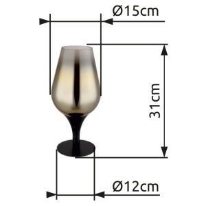 Veioza Lavus 15552T2, 1xE27, negru mat/auriu, IP20, Globo Lighting [3]- savelectro.ro