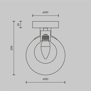 Aplica Basic Form MOD521WL-01G1, 1xG9, aurie+transparenta, IP20, Maytoni [5]- savelectro.ro