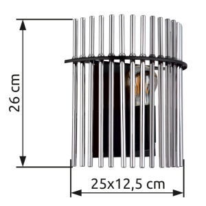 Aplica Gorley, 1xE27, IP20, negru mat/fumuriu, Globo Lighting [5]- savelectro.ro