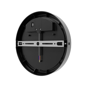 Aplica LED exterior 18W cu senzor microunde, lumina calda/neutra/rece, IP65, rotunda, neagra, Braytron [5]- savelectro.ro