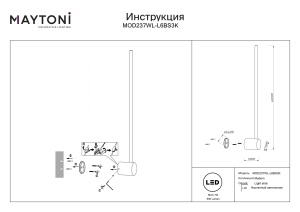 Aplica LED Light Stick MOD237WL-L6BS3K, 7W, 500lm, lumina calda, IP20, aurie, Maytoni [3]- savelectro.ro