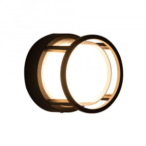 Aplice si felinare exterior, Aplica LED pentru exterior Feiss, 12 W, 900 lm, lumina neutra (4000K), neagra, sticla, Klausen - savelectro.ro