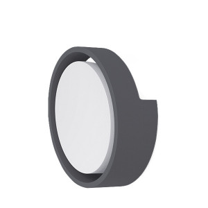 Aplica LED pentru exterior rotunda, 12W, 1140lm, lumina rece (6500K), gri, Braytron [1]- savelectro.ro