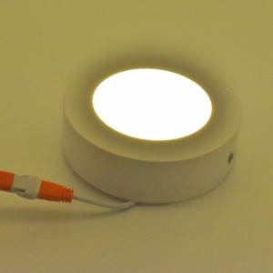Aplica LED SMD rotunda 6W, 350 lm, IP20, lumina calda (3000K), Ø120mm, alb, Braytron