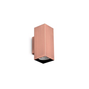 Aplice, Aplica Look patrata D60 H150, 2xGU10, IP20, cupru, Ideal Lux - savelectro.ro
